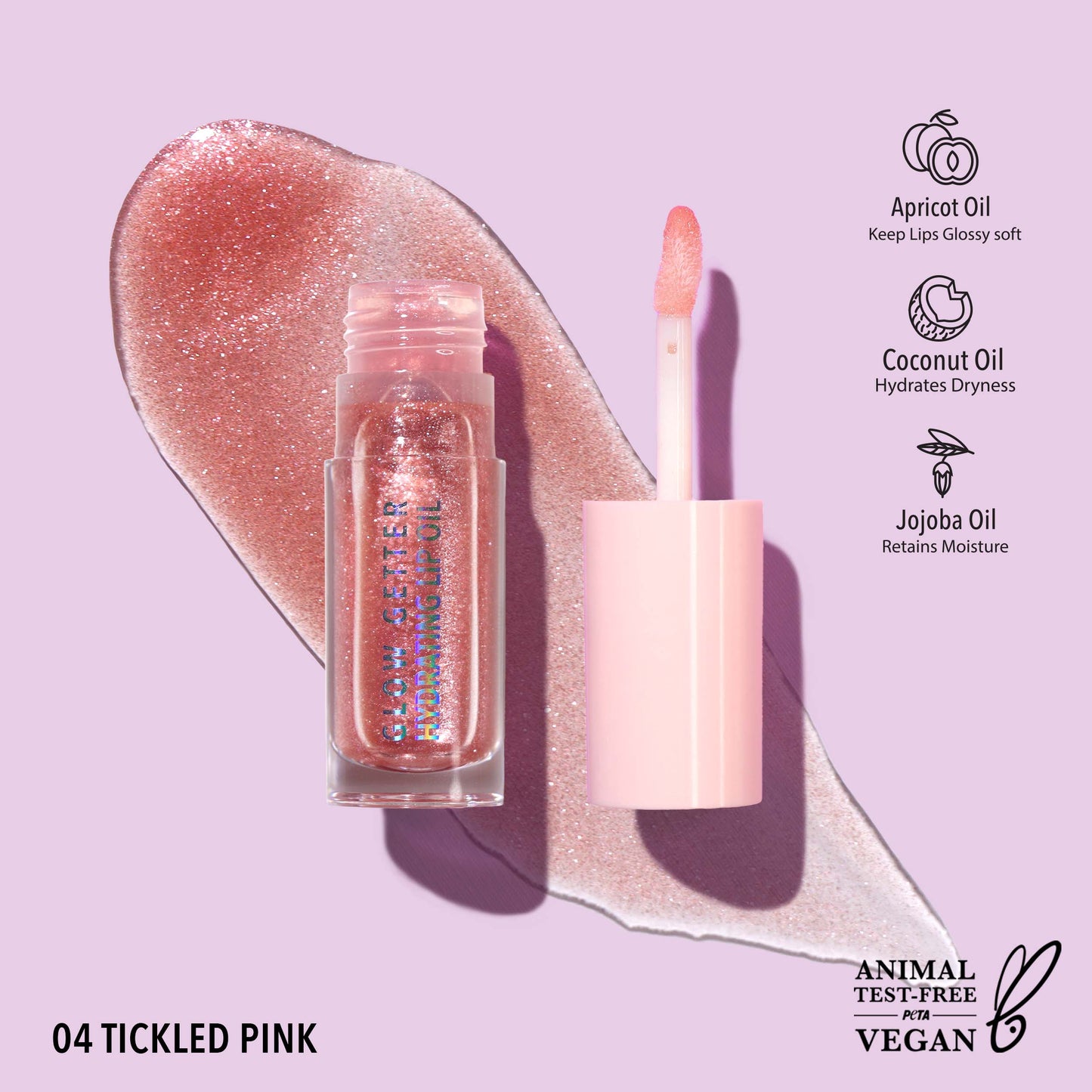 Huile hydratante pour les lèvres Glow Getter (004 Tickled Pink)