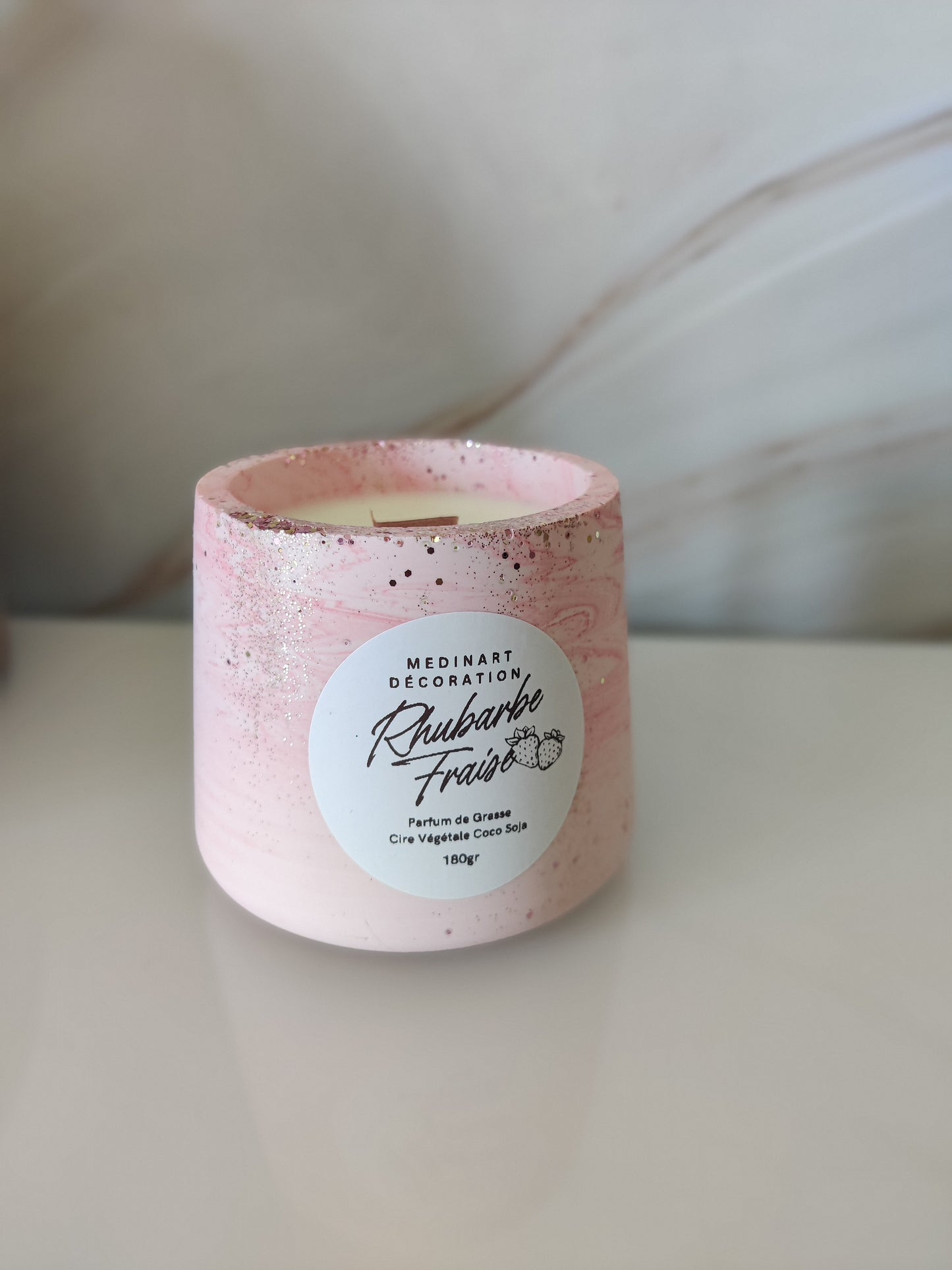 Bougie Parfumée Rhubarbe Fraise