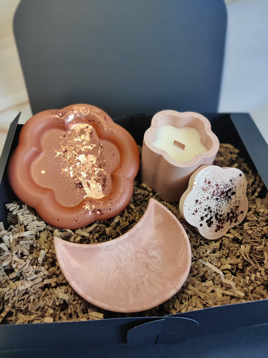 Coffret Cadeau bougie fleur