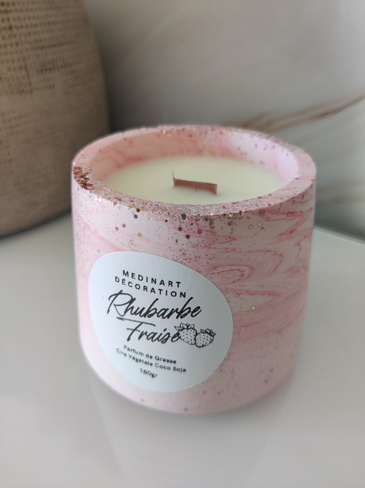 Bougie Parfumée Rhubarbe Fraise