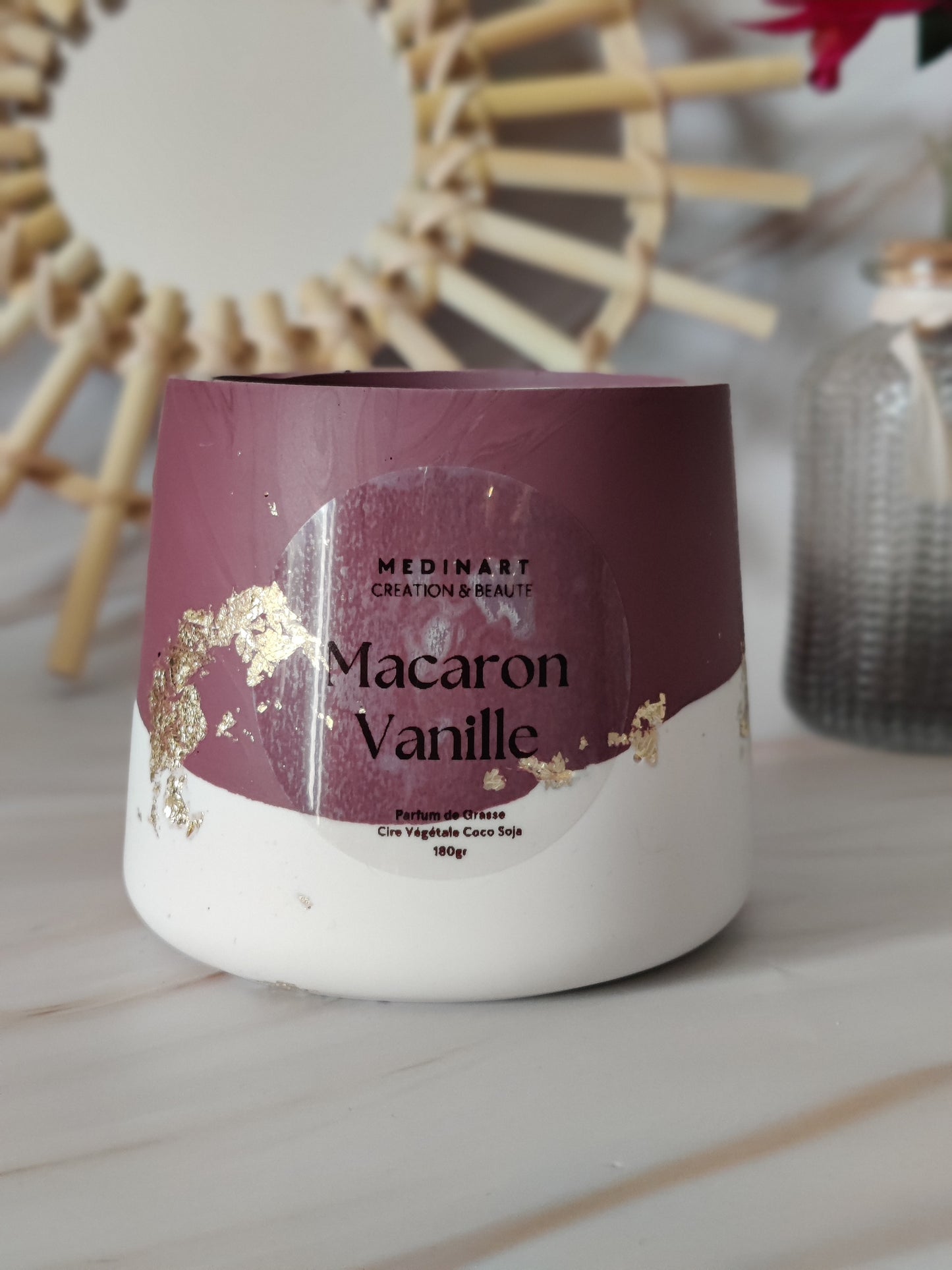 Bougie Parfumée Macaron Vanille